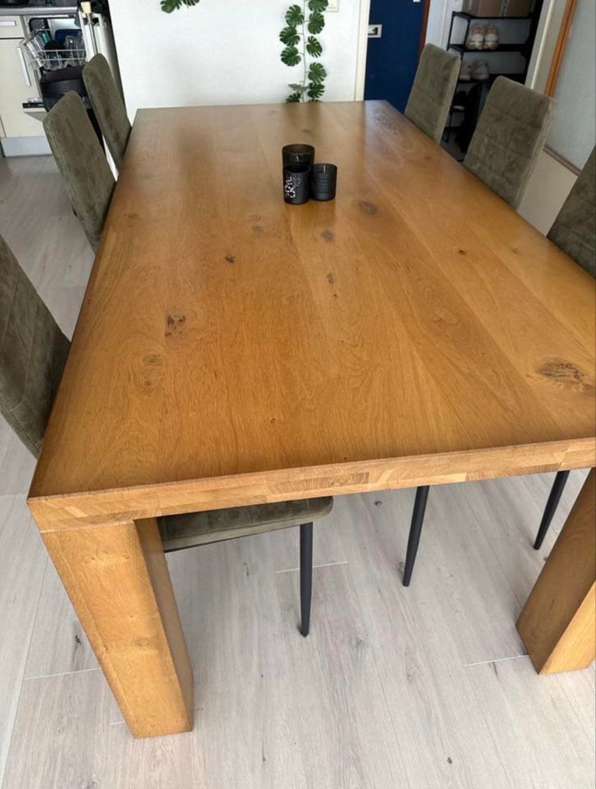 eikenhouten eettafel, Huis en Inrichting, Tafels | Eettafels, Zo goed als nieuw, 50 tot 100 cm, 150 tot 200 cm, Vijf personen of meer