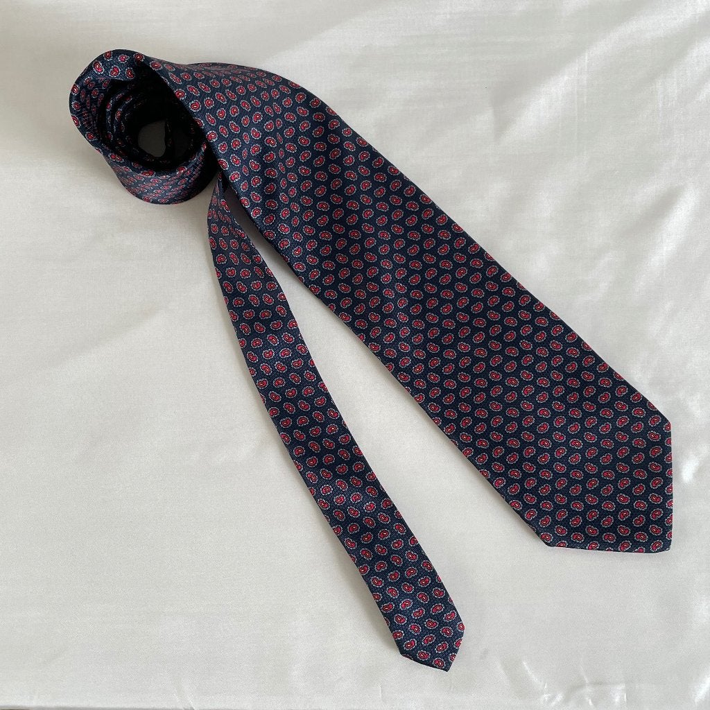Westbury 100% zijden stropdas met klassiek paisley patroon., Blauw, Ophalen of Verzenden, Met patroon, Westbury