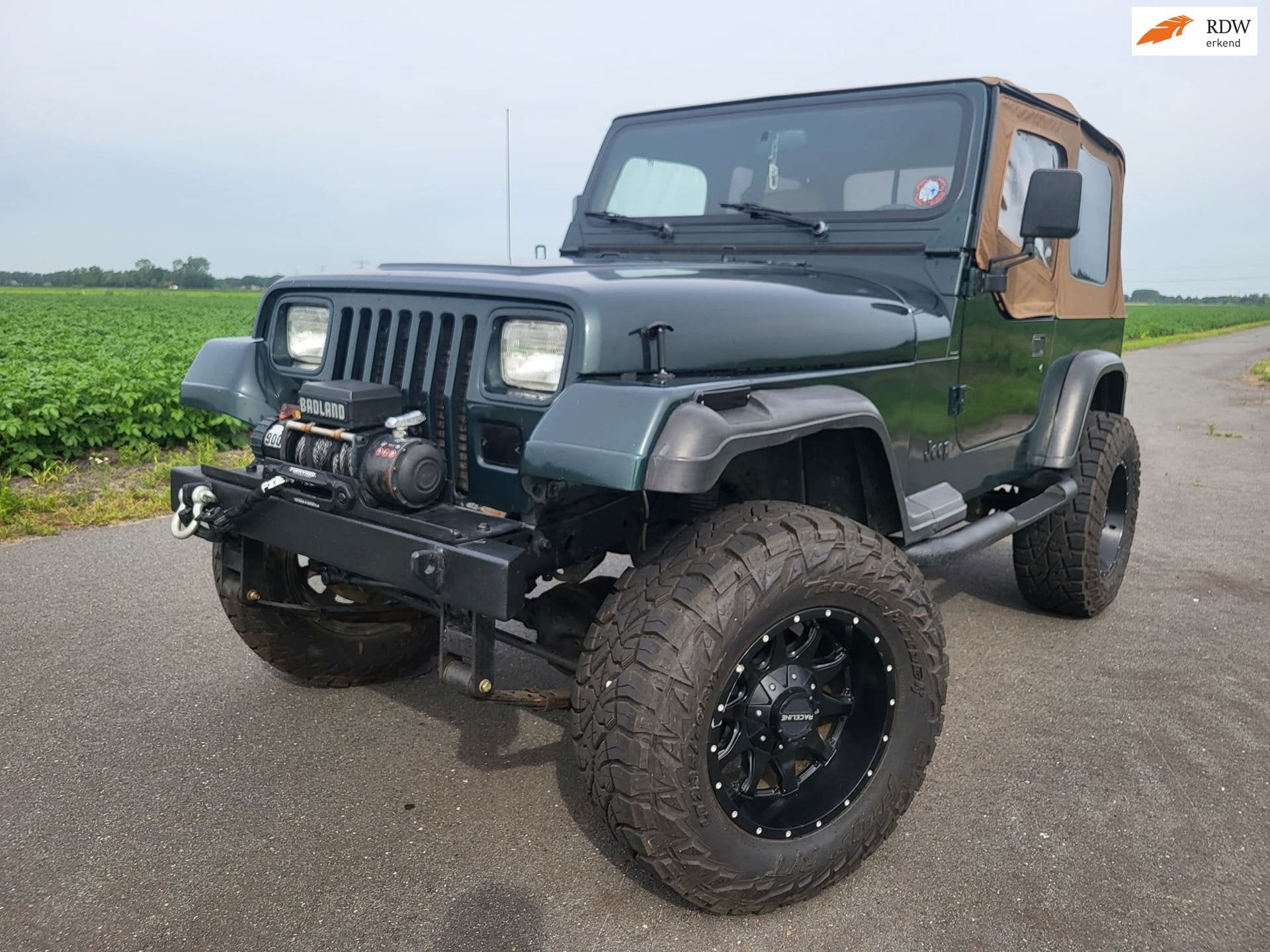 Jeep WRANGLER 4.0i Softtop 4x4 cabrio, Stof, Beige, Bedrijf, Vierwielaandrijving