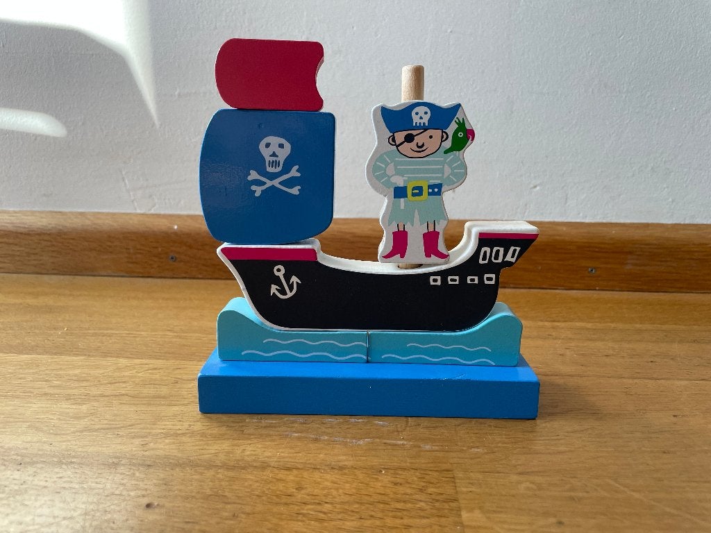 Houten piratenschip puzzel, Ophalen, Gebruikt, Overige typen