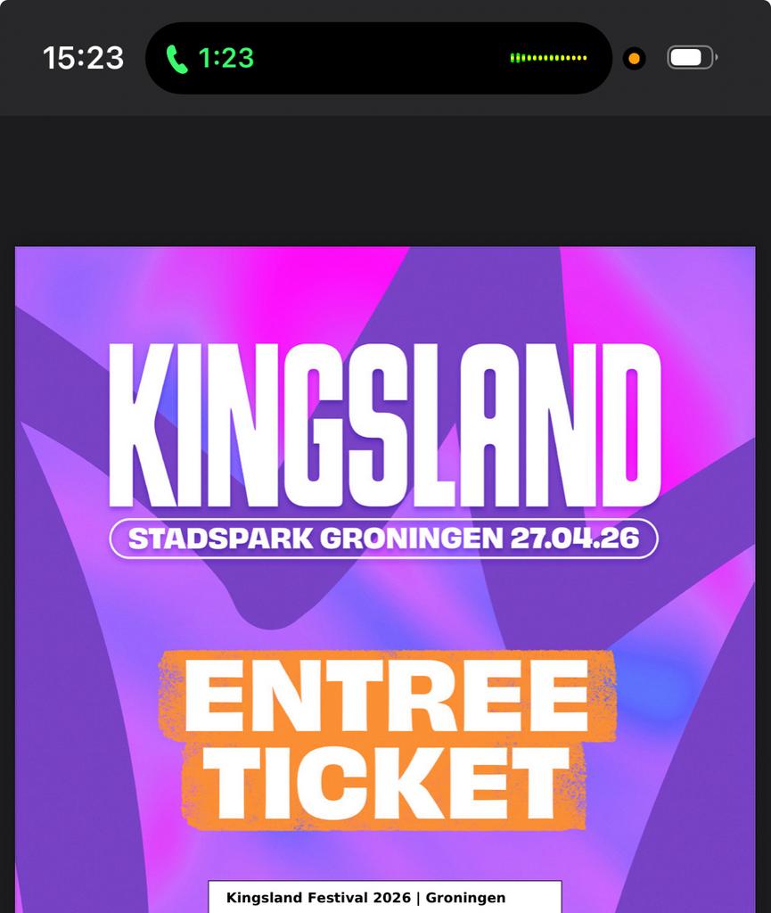 Kingsland kaartje, Eén persoon