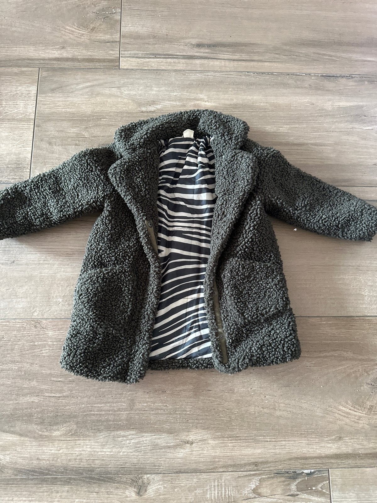 Groene teddy jas maat 98/104, Ophalen of Verzenden, Gebruikt, Jongen of Meisje, Jas