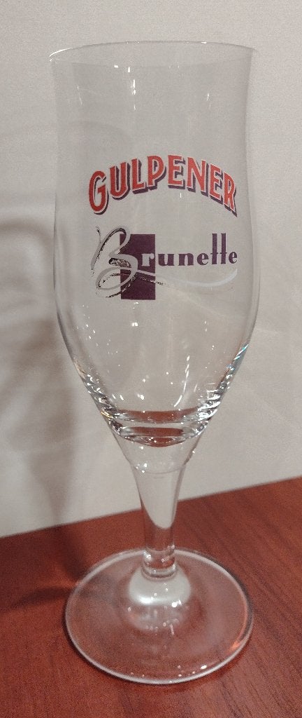 Gulpener Brunette Voetglas 20cl. (I), Ophalen of Verzenden, Gebruikt, Glas of Glazen, Gulpener