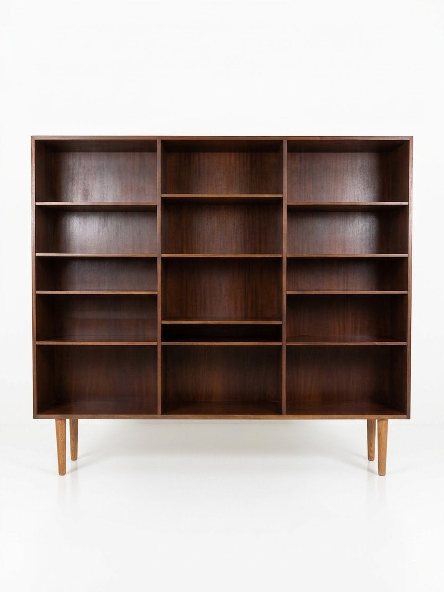 Vintage grote Deense wandkast | boekenkast | open kast, Met plank(en), Gebruikt, 200 cm of meer, .