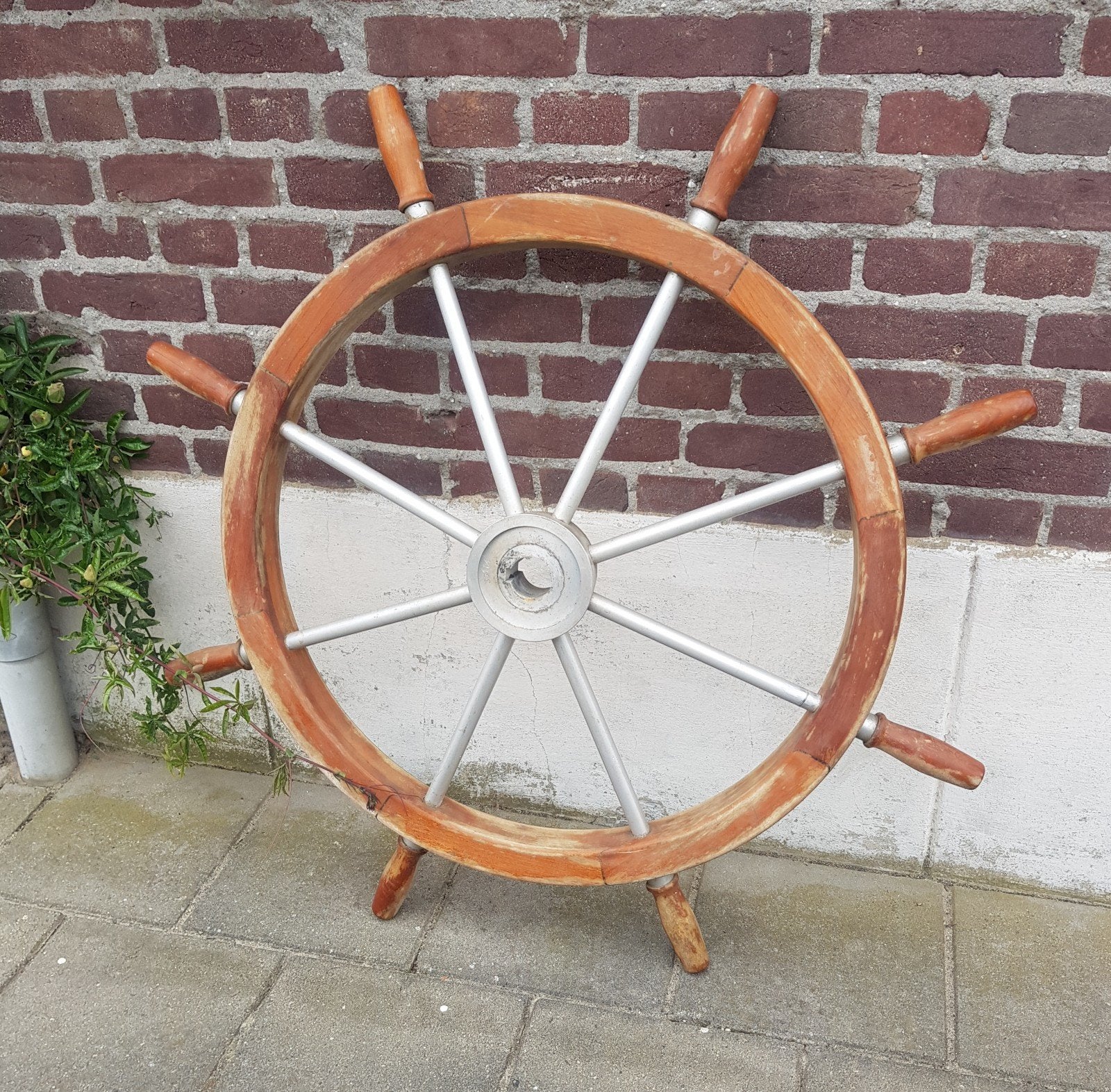 Hardhouten scheepsroer., Watersport en Boten, Ophalen, Gebruikt, Zeilboot of Motorboot