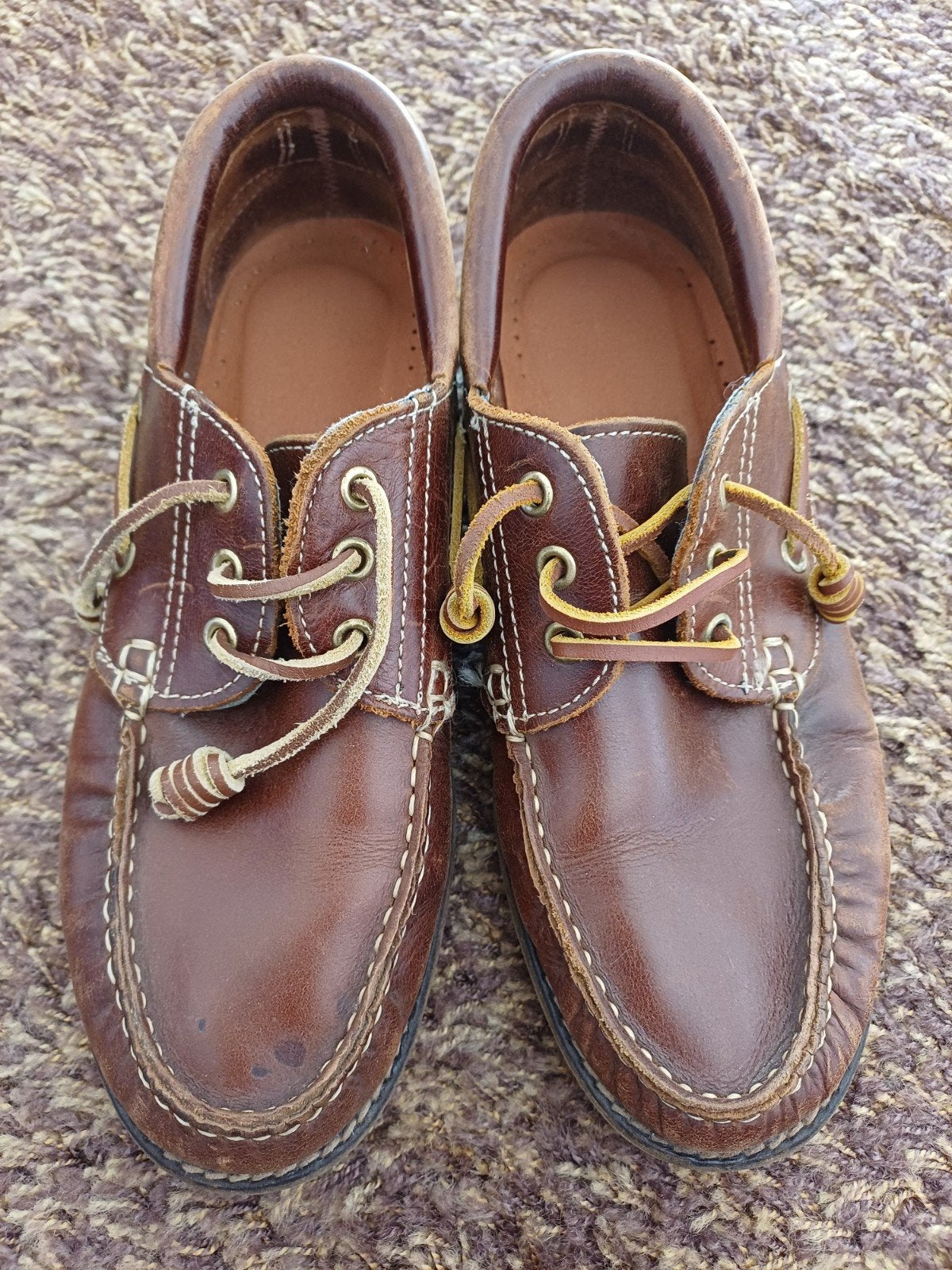 Bruine leren bootschoenen maat 40, Ophalen of Verzenden, Gedragen, Bruin, Loafers