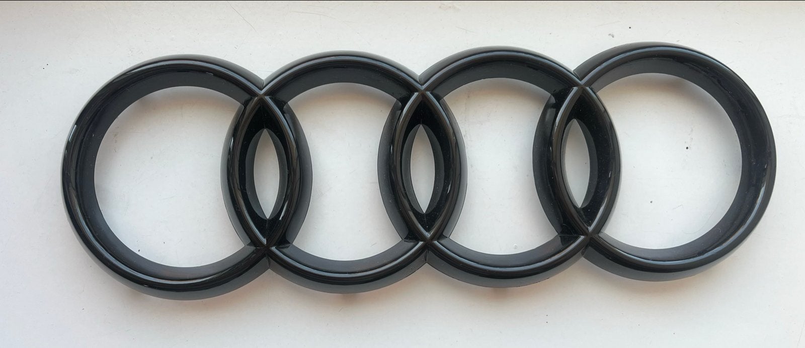 Nieuw Audi logo - Zwart - Kliksysteem - 27.5x9.5cm, Achterklep, Voor, Nieuw, Audi