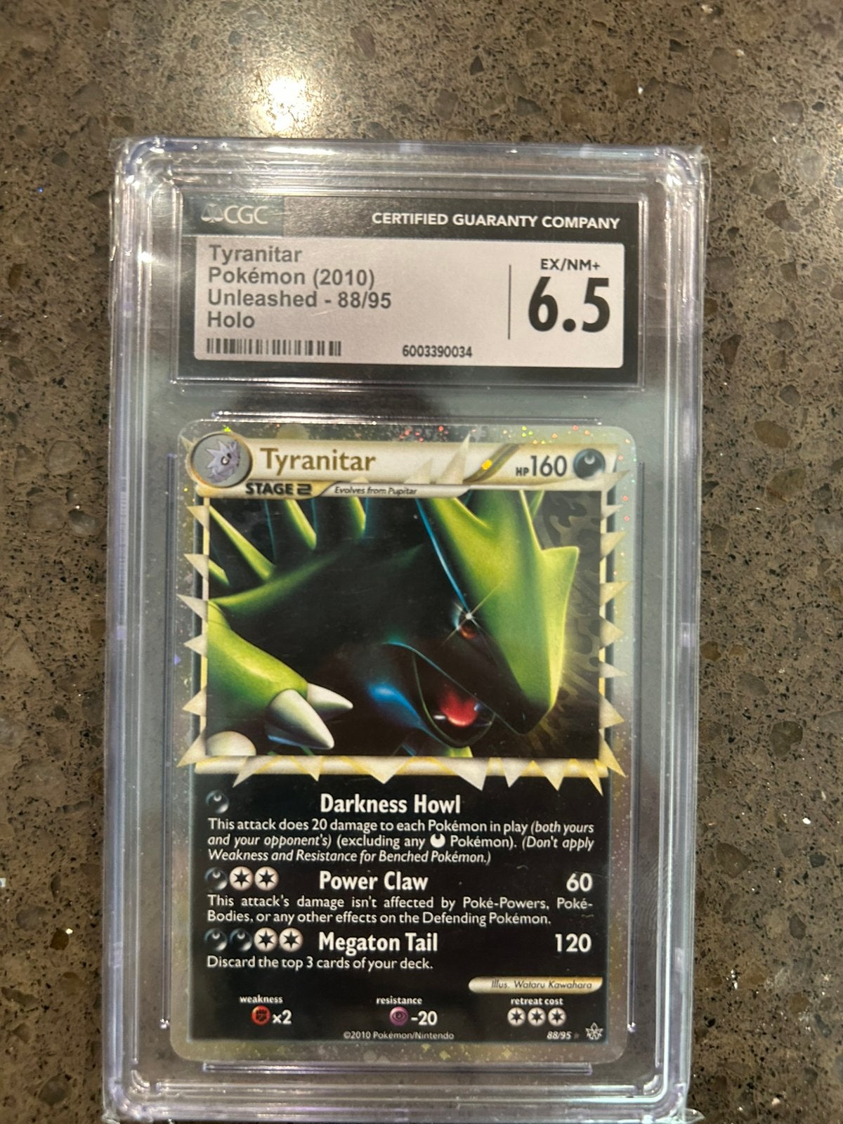 Graded Tyranitar Prime, Ophalen of Verzenden, Zo goed als nieuw, Losse kaart, Foil
