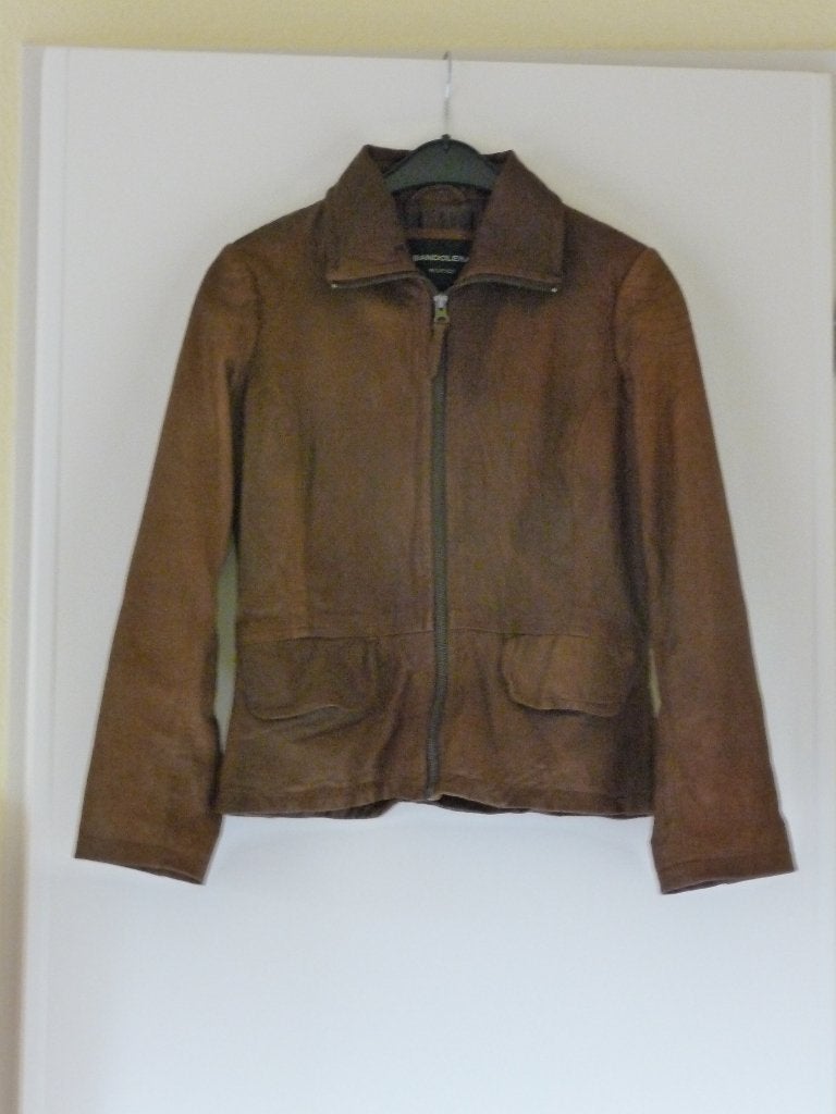 Bandolera leren jasje/colbert/blazer. Maat 38., Kleding | Dames, Bruin, Zo goed als nieuw, Jasje, Ophalen