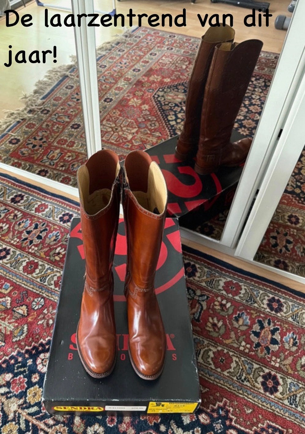 Sendra hoge leren laarzen model 8219 - Zo goed als nieuw, Hoge laarzen, Bruin, Ophalen of Verzenden, Zo goed als nieuw