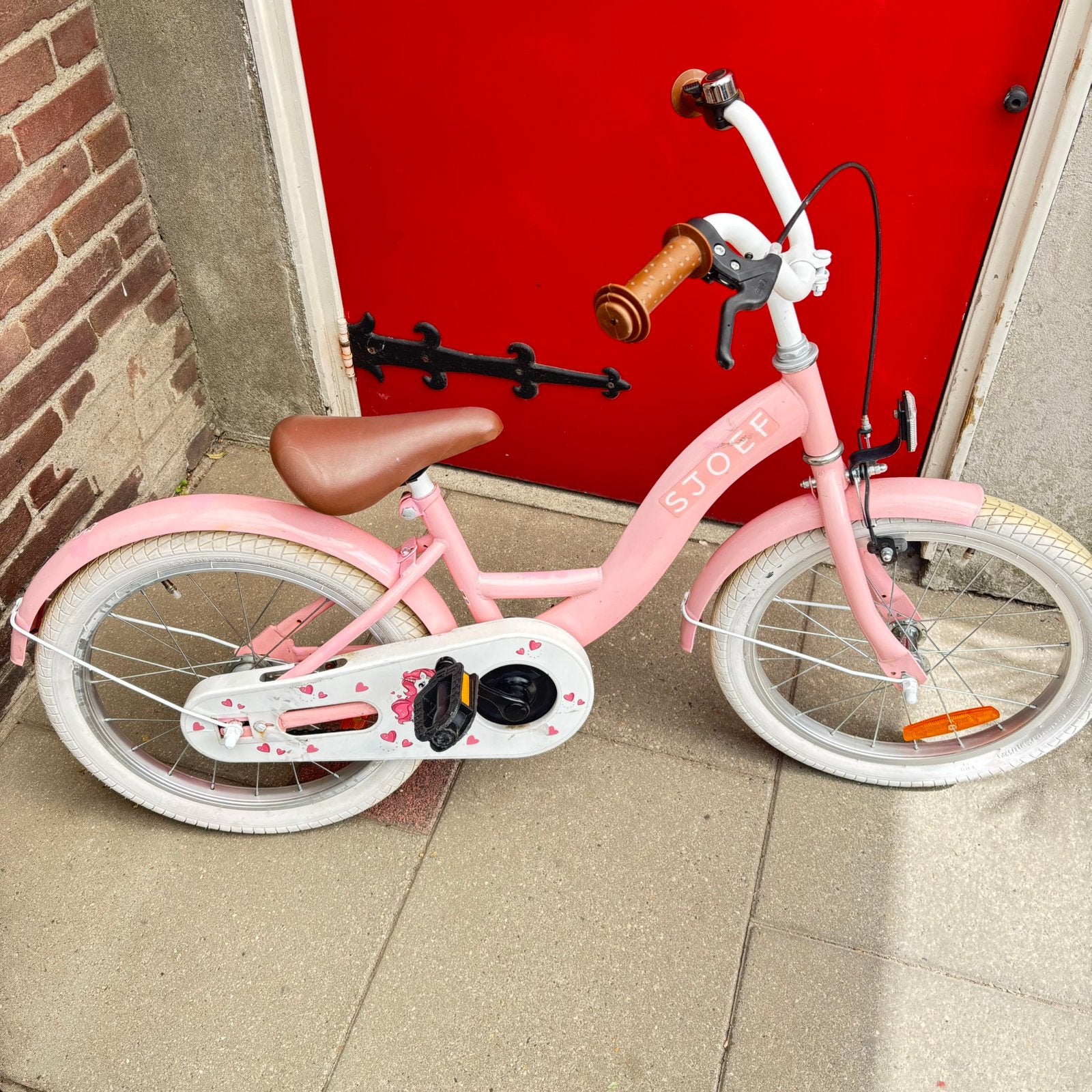 Meisjesfiets 18 inch sjoef, Ophalen, Zo goed als nieuw, 18 inch