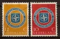 Nederland NVPH nr 720/1 gestempeld NAVO 1959, Postzegels en Munten, Postzegels | Nederland, Ophalen of Verzenden, Na 1940, Gestempeld