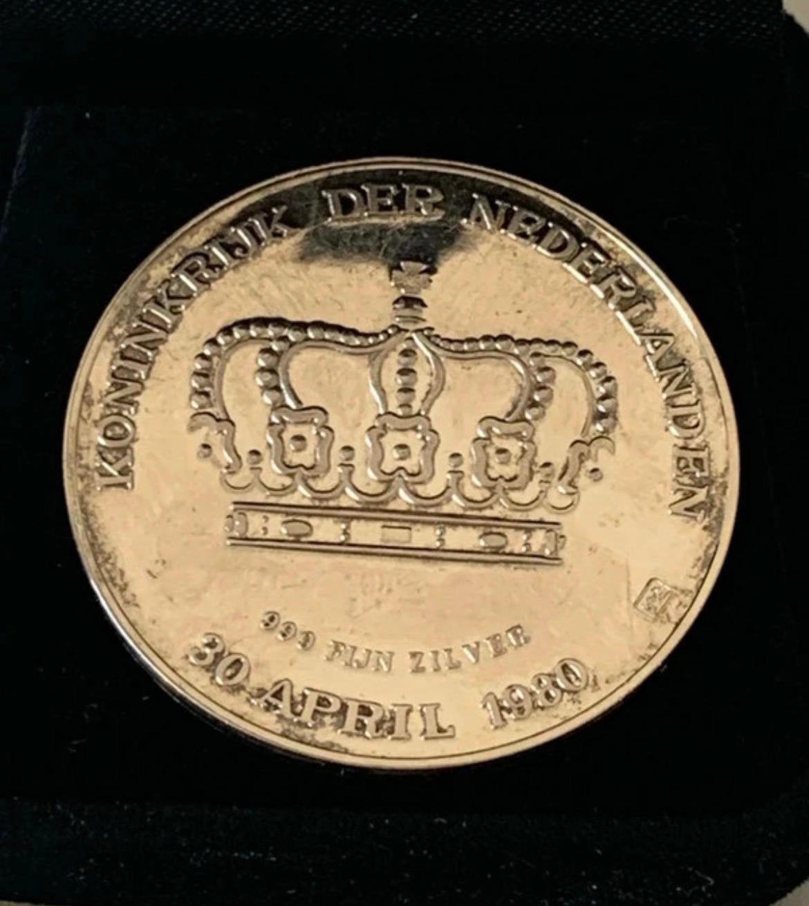 .999 Fijn zilver Kroningsducaat inhuldiging Beatrix, Postzegels en Munten, Ophalen of Verzenden, Koningin Beatrix, Zilver