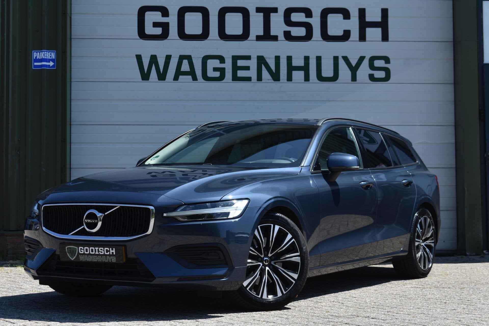 Volvo V60 2.0 T4 | Leder | Carplay | Trekhaak | Climate Cont, Auto's, 15 km/l, 1800 kg, Euro 6, Blauw