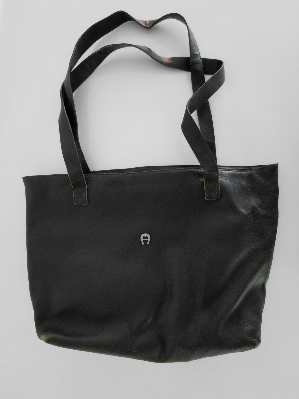 Aigner Vintage Leren Shopper/Tote - Bruin, Ophalen of Verzenden, Zo goed als nieuw, Bruin, Shopper