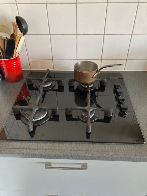 gaskookplaat inbouw zanussi, Witgoed en Apparatuur, Ophalen, 4 kookzones, Zo goed als nieuw, Inbouw