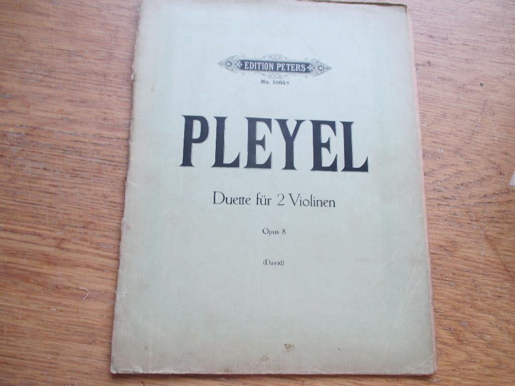 PLEYEL - DUETTE VOOR 2 VIOLEN -  OPUS 8, Muziek en Instrumenten, Gebruikt, Klassiek, Ophalen of Verzenden, Viool of Altviool