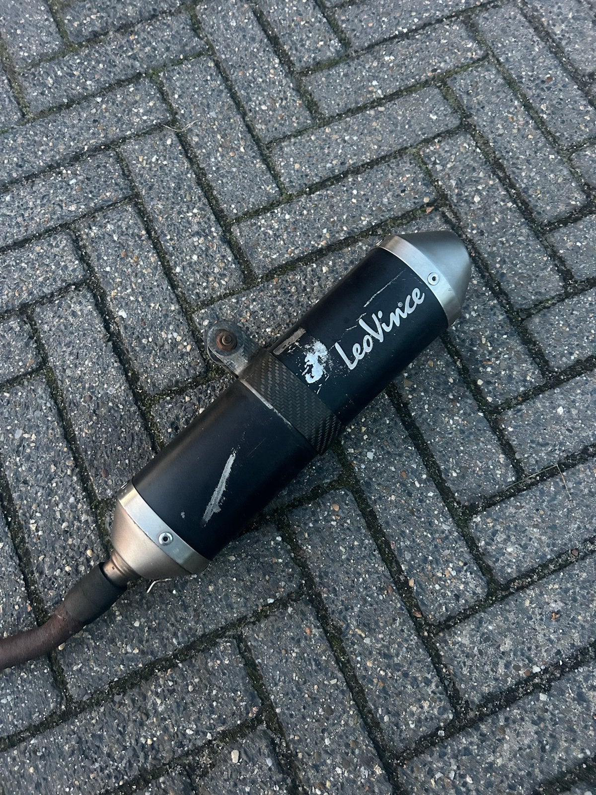LeoVince uitlaat voor Derbi senda, Ophalen of Verzenden, Gebruikt, Uitlaat