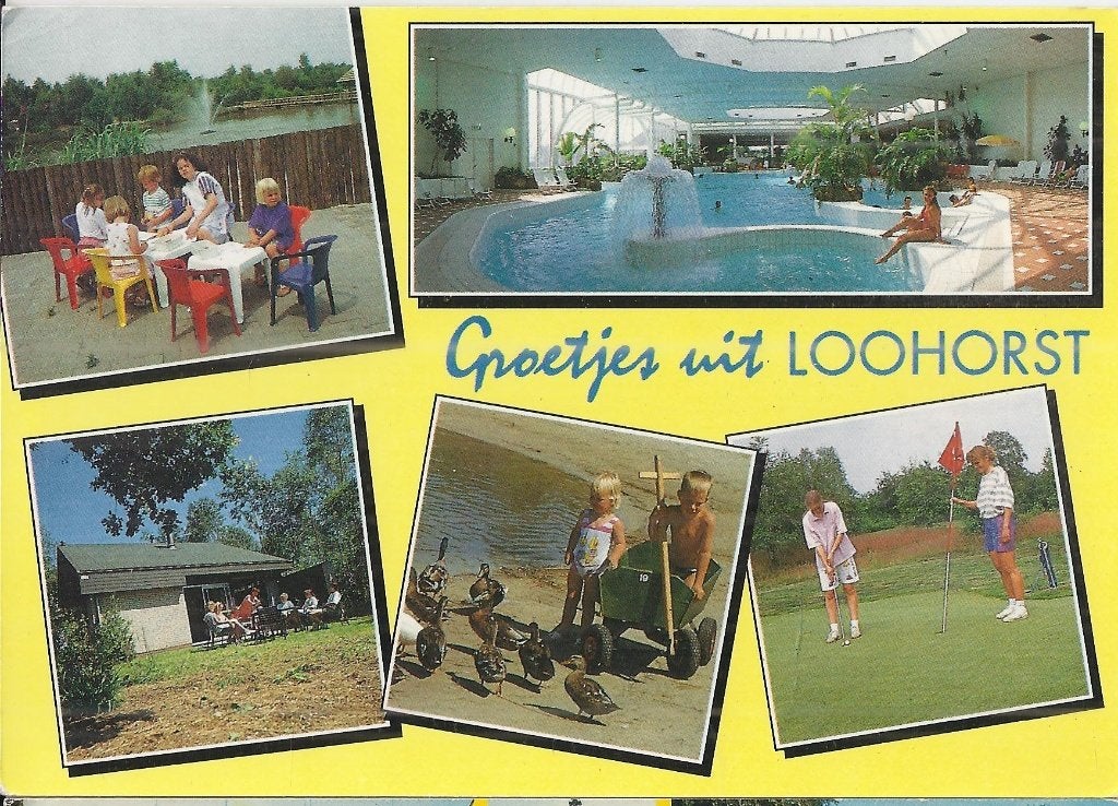 B14 gelopen ansichtkaart vakantiepark loohorst america -, Ophalen of Verzenden, 1980 tot heden, Gelopen, Limburg