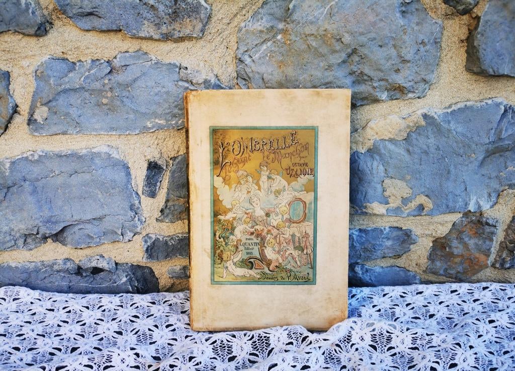 Antiek boek uit 1883 roman l'ombrelle vol platen! Miekje, Ophalen of Verzenden
