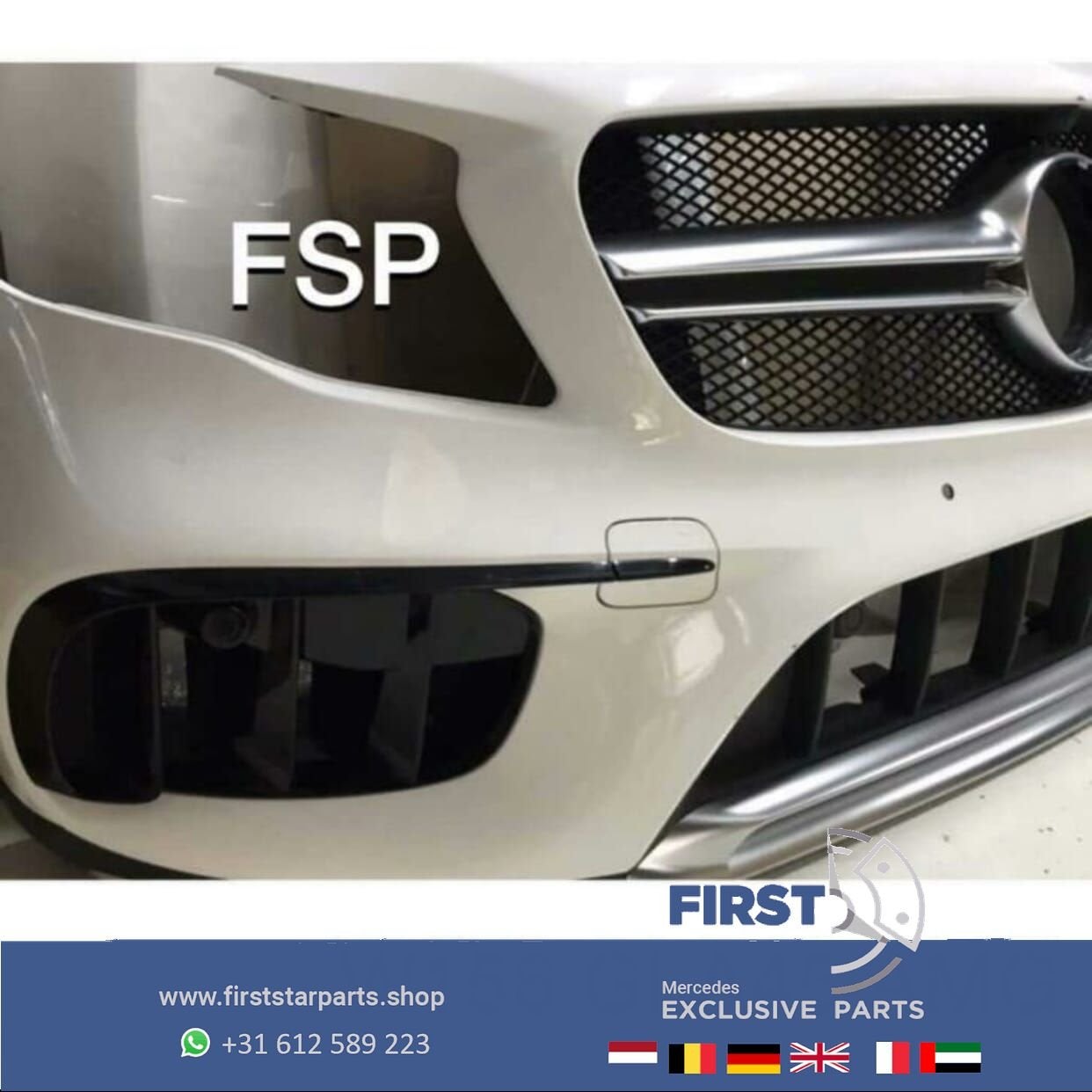 W156 X156 GLA 45 AMG FACELIFT VOORKOP WIT Mercedes 2016-2020, Auto-onderdelen, Gebruikt, -, Voor, Ophalen of Verzenden