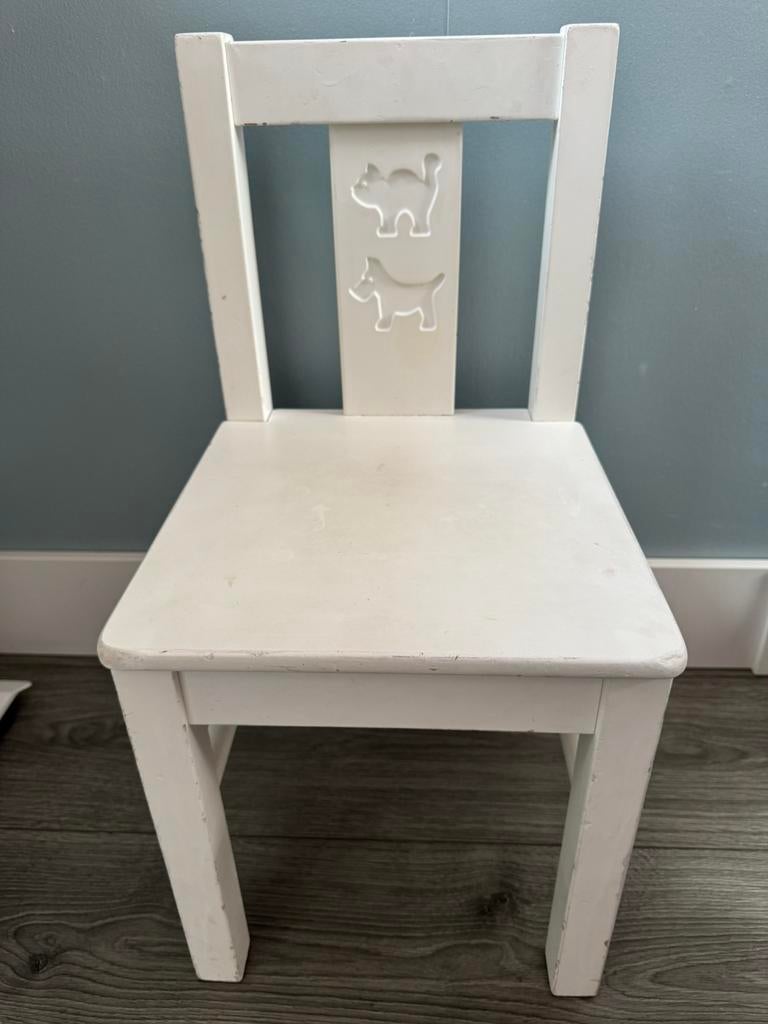 Houten kinderstoeltje met dieren (tweede advertentie), Kinderen en Baby's, Kinderkamer | Tafels en Stoelen, Ophalen of Verzenden