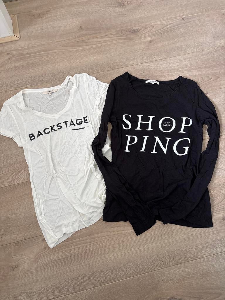 Nikkie T-shirt en Longsleeve Maat 32 - Prima Staat, Wit, Ophalen of Verzenden, Zo goed als nieuw, Korte mouw