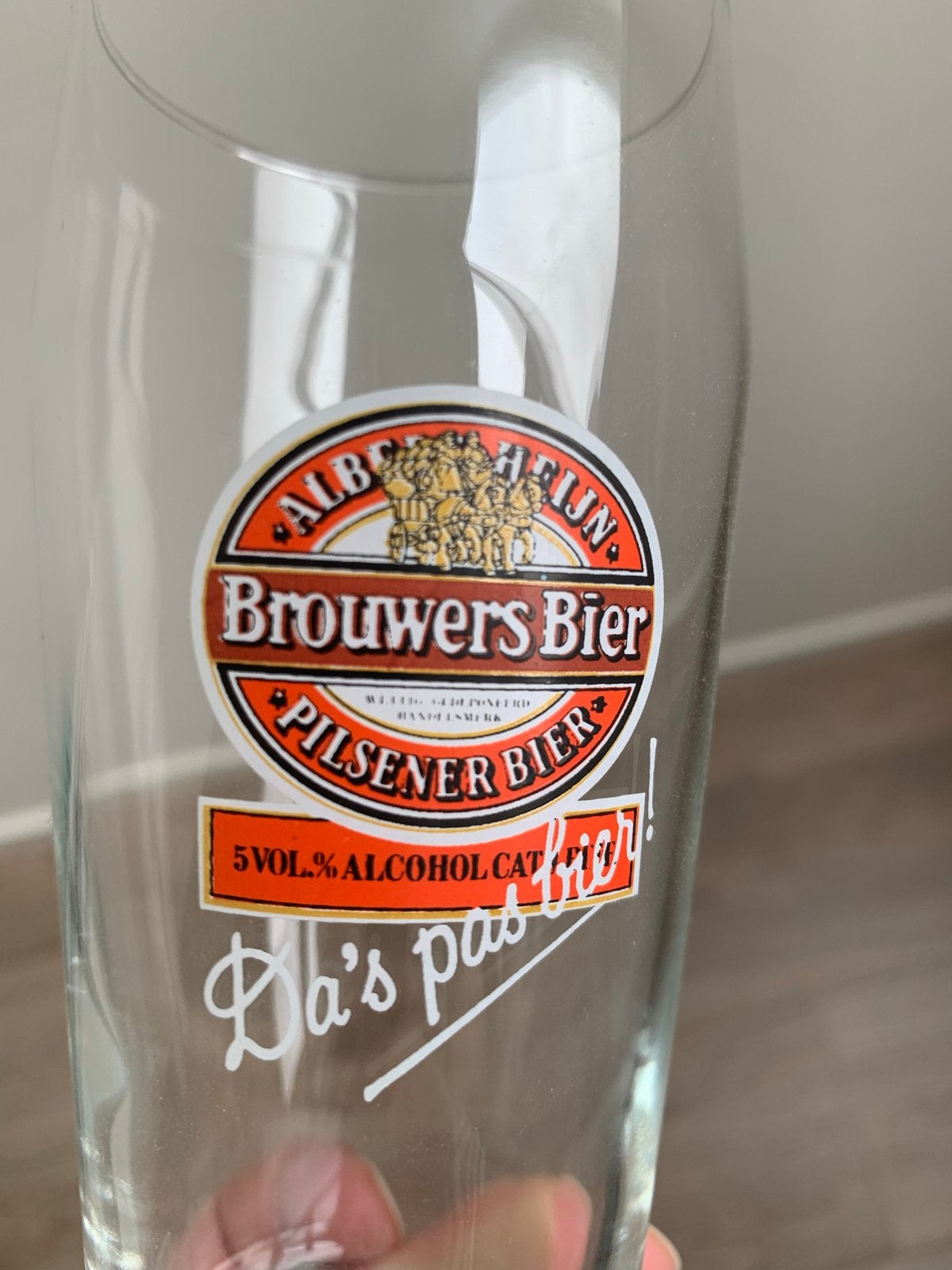 Voor de verzamelaar: Brouwers Bier Pilsener Bierglas - AH, Ophalen of Verzenden, Zo goed als nieuw, Overige merken, Glas