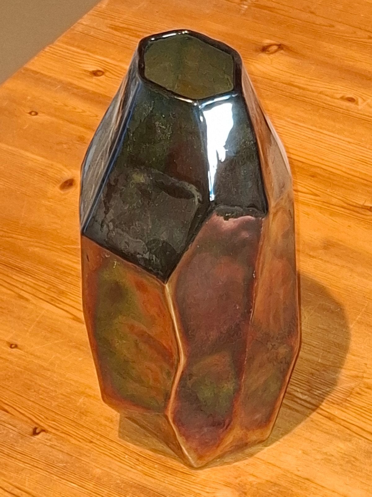 Kunstzinnige vaas design, Handgemaakt, Blauw, 30 cm, Ophalen of Verzenden