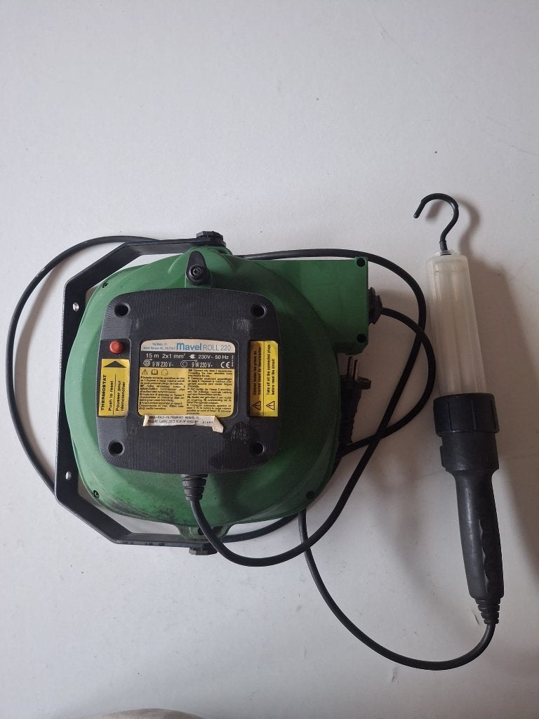 Professionele Mavel kabelhaspel met lamp, Ophalen of Verzenden, Kabel of Snoer