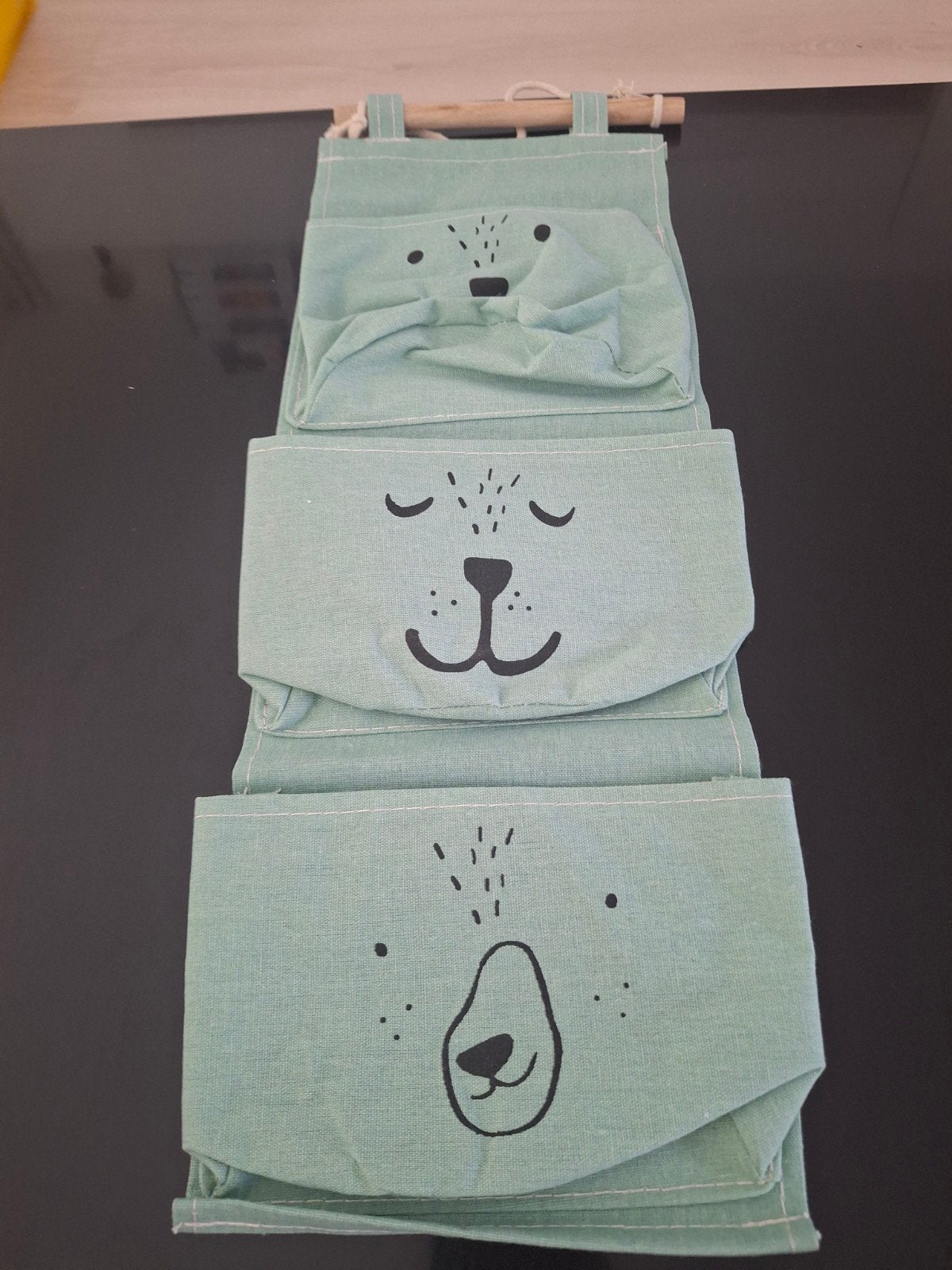 Leuke opberger voor kinderkamer met dierenprint, Ophalen of Verzenden, Zo goed als nieuw, Groen, Textiel