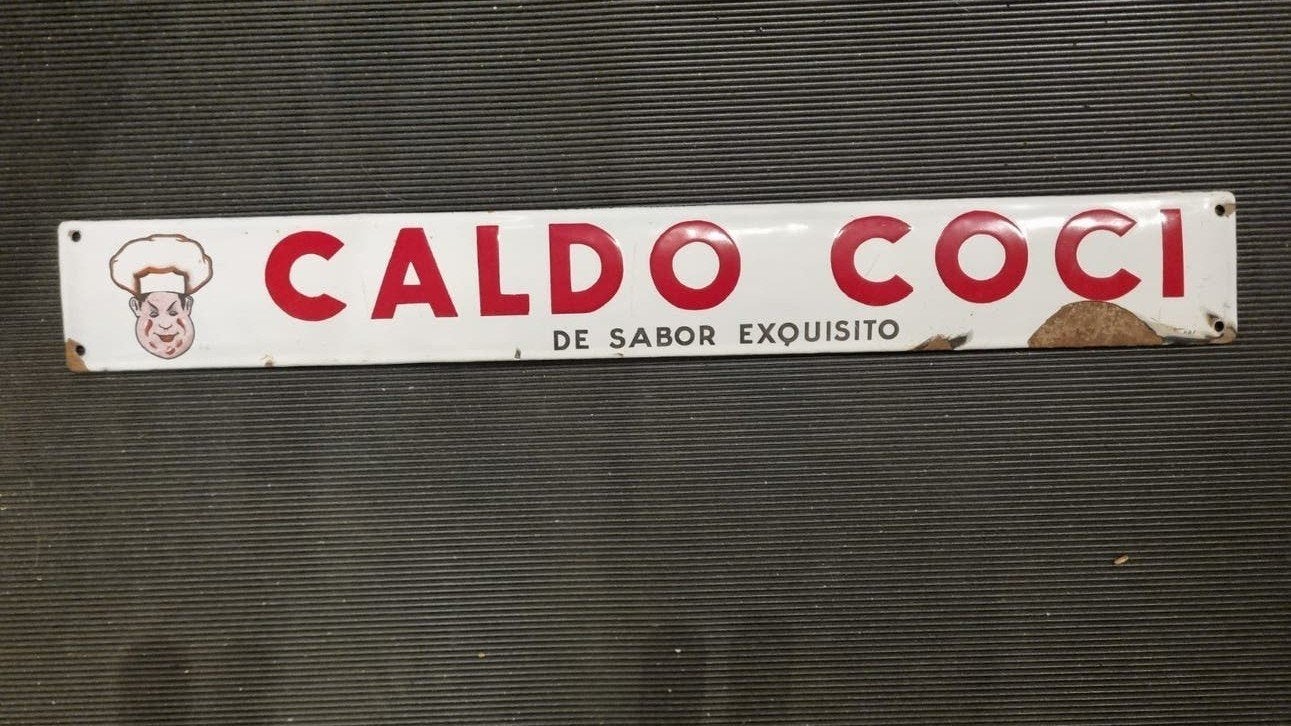 Emaille bord, Ophalen of Verzenden, Gebruikt, Reclamebord