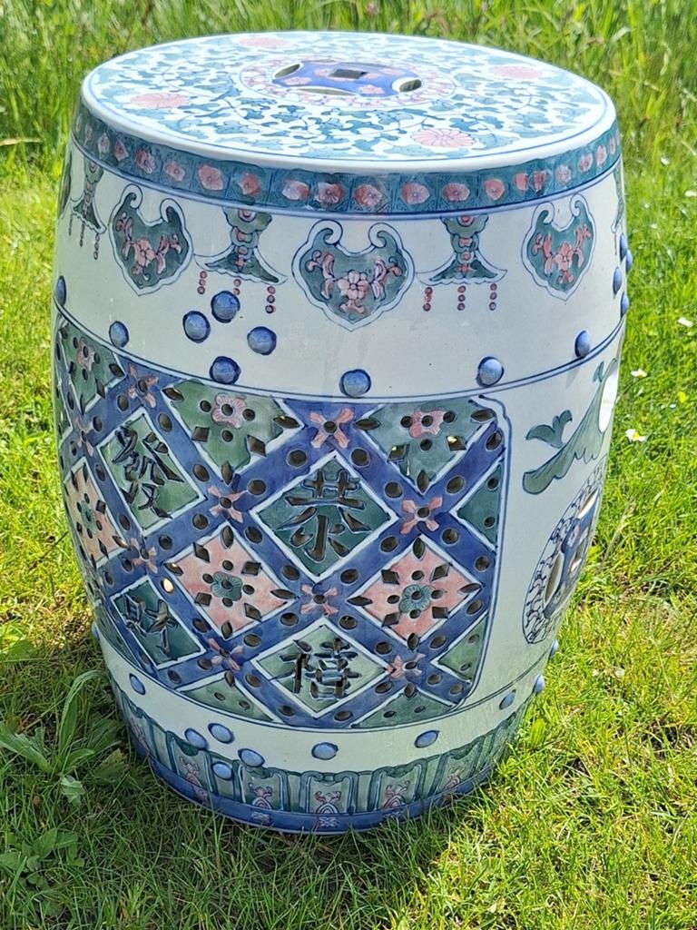 Prachtige Chinese keramische tuinkruk/ bijzettafel, Ophalen