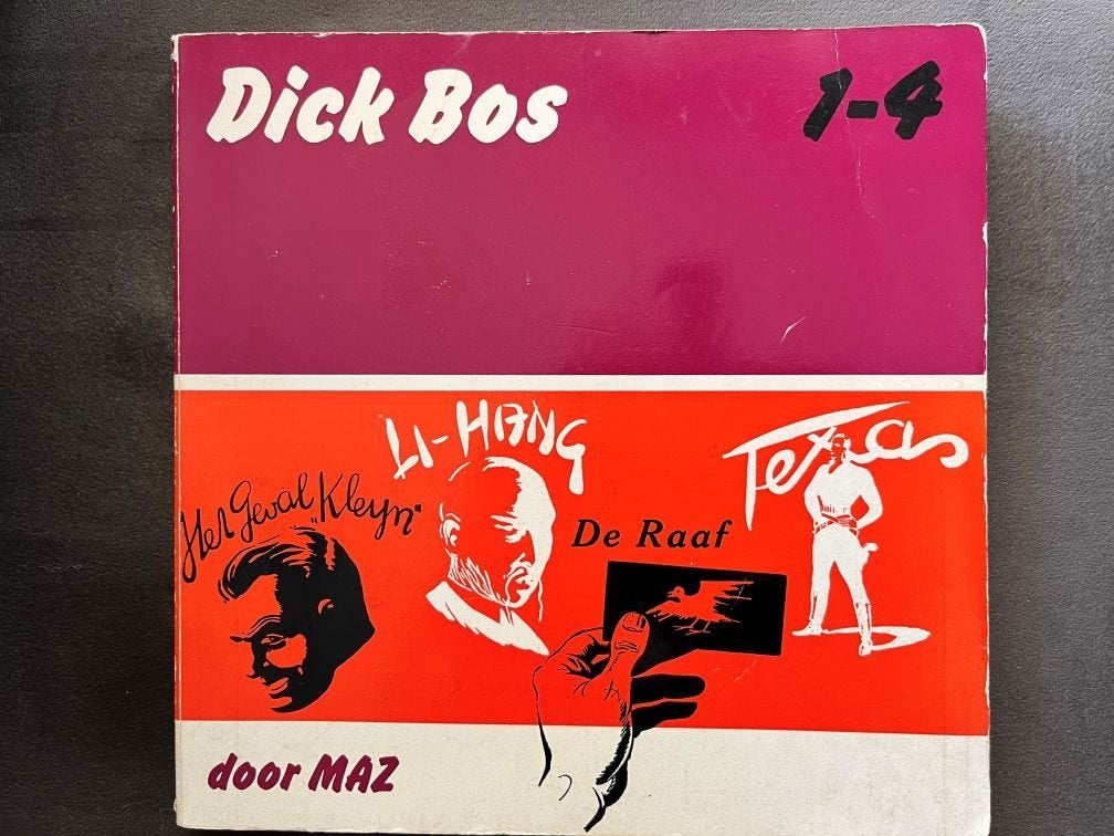Dick Bos 1-4 door Maz - Complete serie stripboeken, Gelezen, Complete serie of reeks, Maz, Ophalen of Verzenden