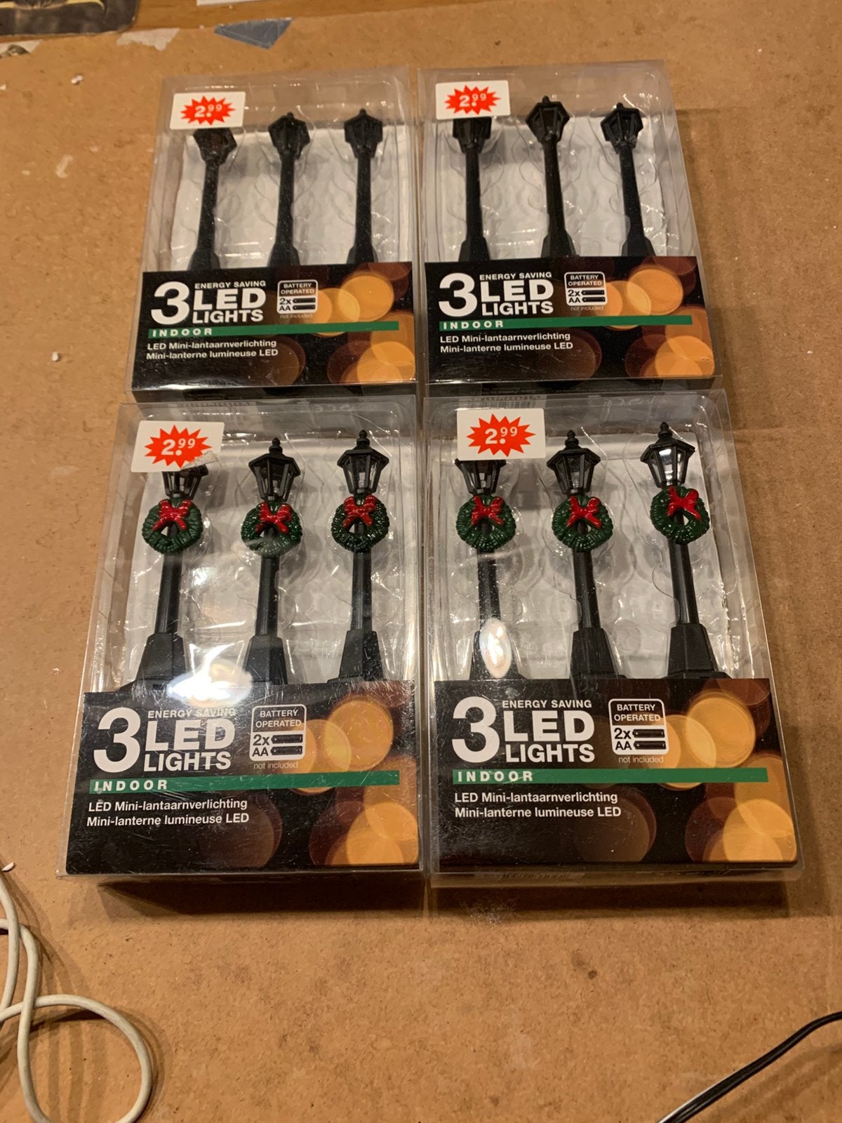 Kerstlantaarns met led verlichting, nieuw in verpakking, Diversen, Kerst, Ophalen of Verzenden, Zo goed als nieuw