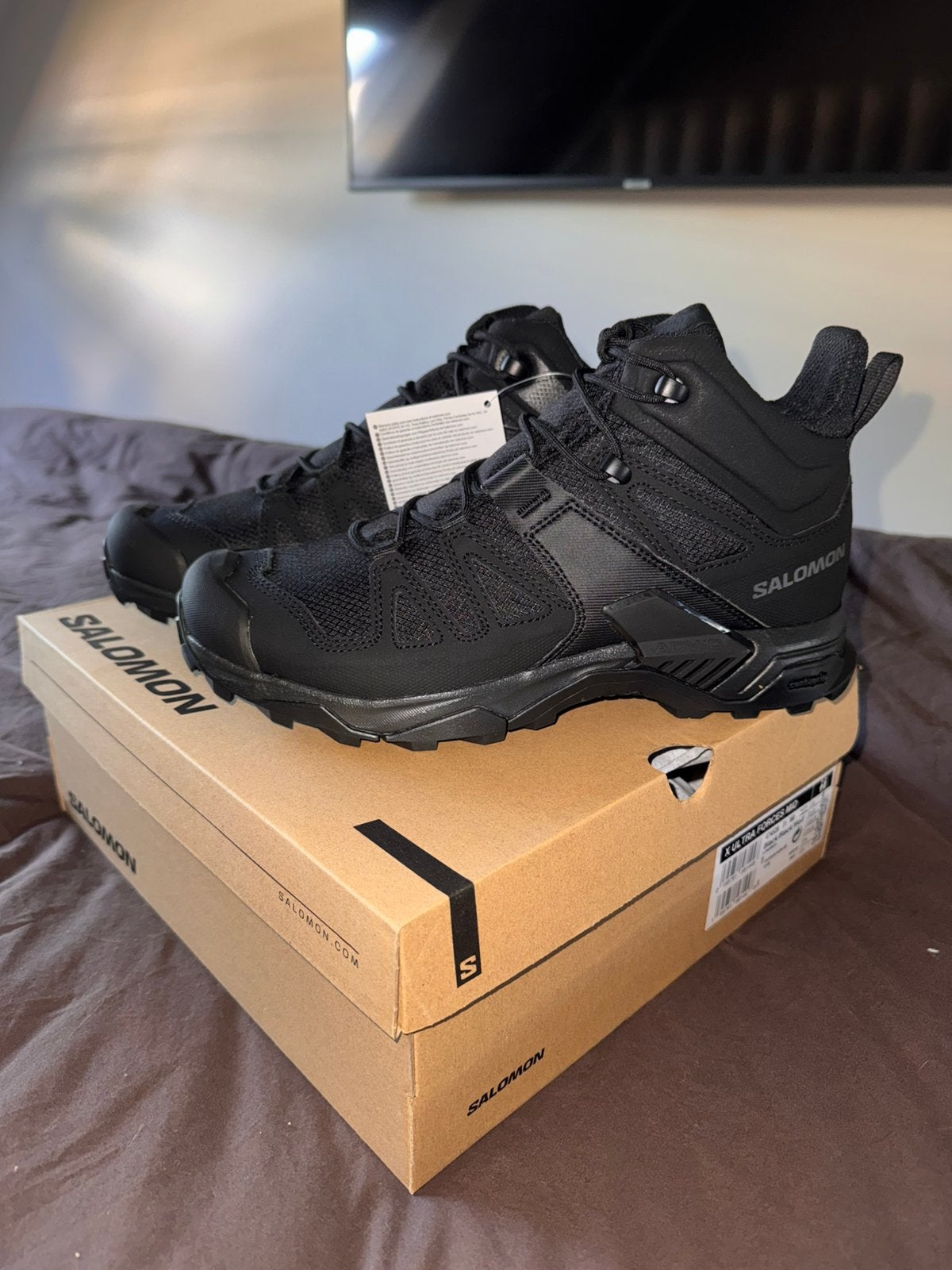 Salomon unisex schoen X Ultra Forces Mid Black maat 43,5, Verzenden, Zwart, Nieuw, Veterschoenen