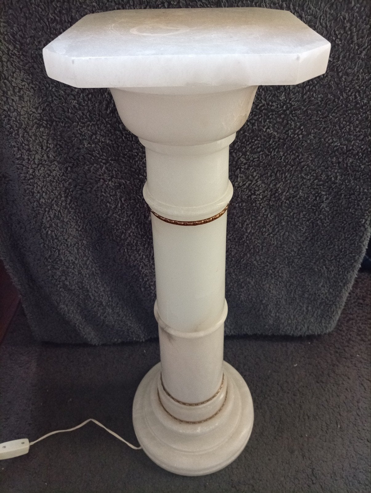 Marmeren sokkel/lamp 73 cm hoog, Ophalen of Verzenden