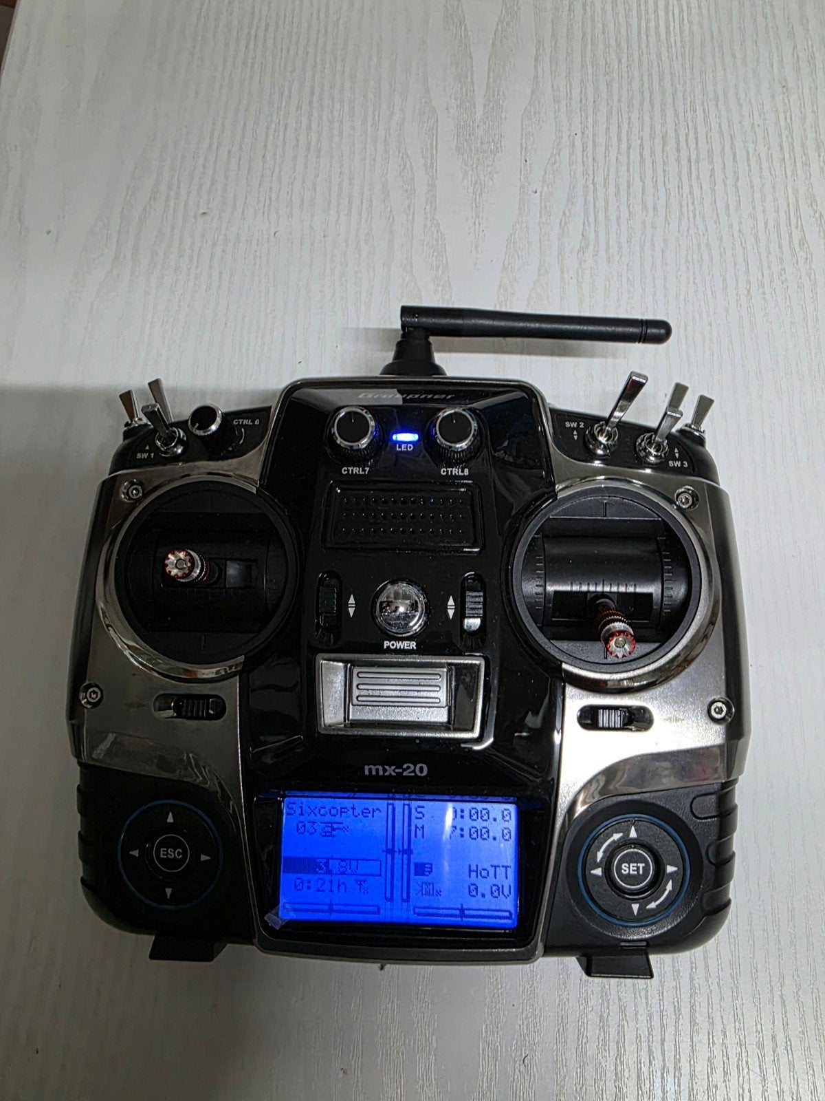 Graupner mx-20 Zender met 4000 mAh accu zo goed als nieuw, Ophalen of Verzenden, Zo goed als nieuw, Groter dan 1:72, Overige merken