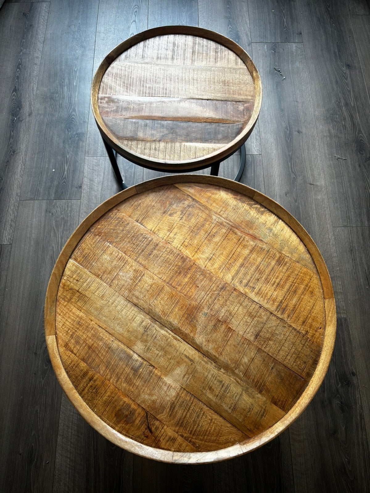 Salontafel Ilja mangohout Leen Bakker, Ophalen, Minder dan 55 cm, Gebruikt, Industrieel.