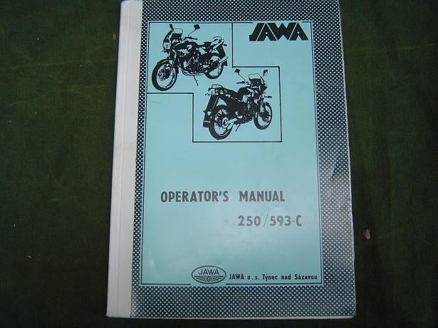 JAWA 250 -593C 1994 motorcycle owner's manual, Ophalen of Verzenden, Yamaha