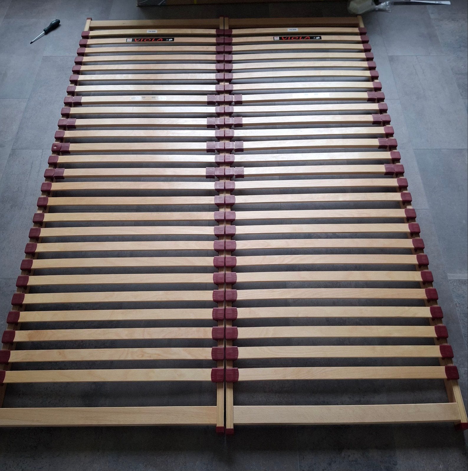 GRATIS!!! 2 Lattenbodems Viola 70x200 cm (Leen Bakker), Ophalen, Gebruikt, Tweepersoons, 140 cm