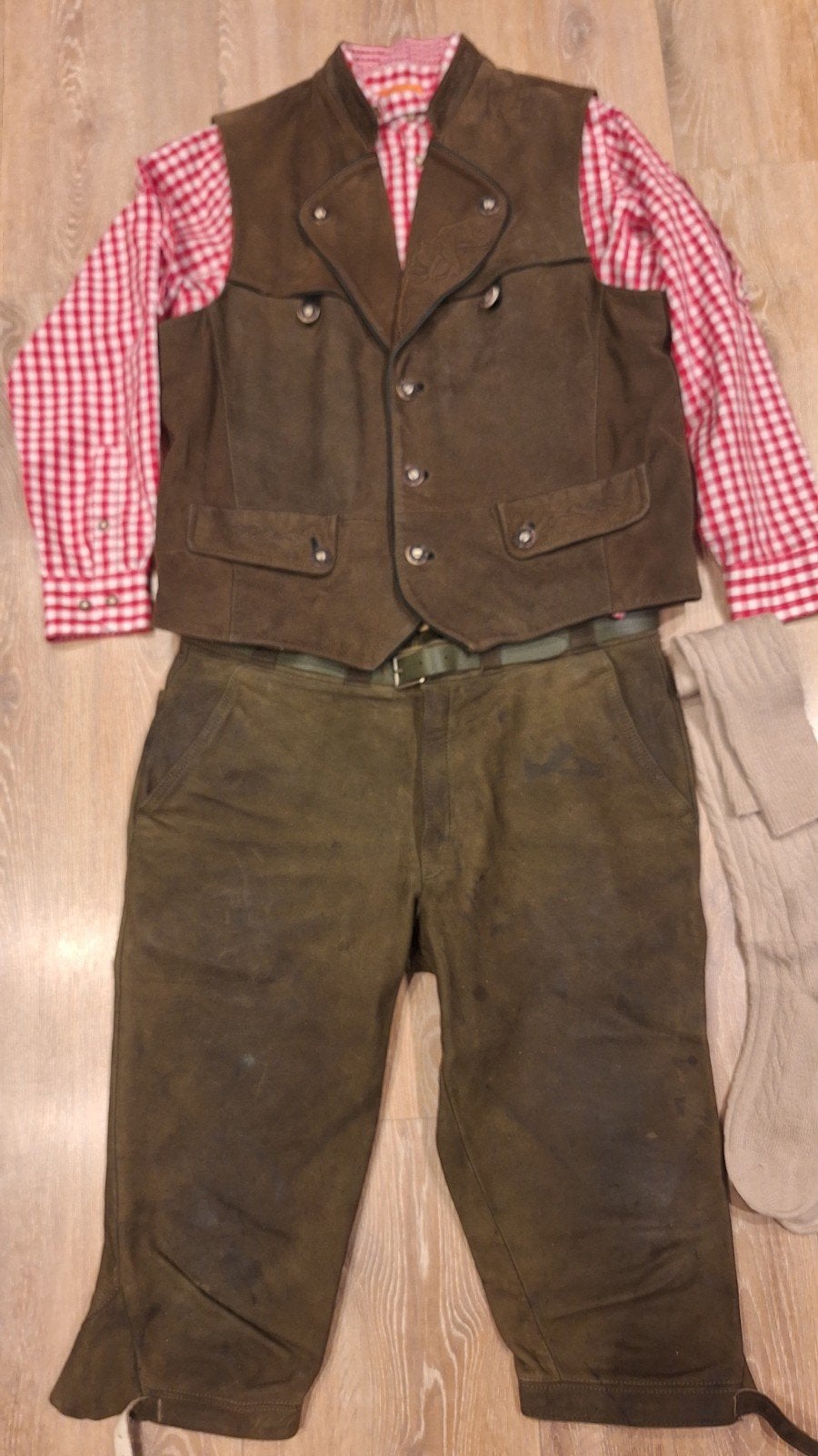 Meindl lederhose vest overhemd kousen oktoberfeest Tiroler, Kleding | Heren, Ophalen, Gedragen, Maat 46 (S) of kleiner, Meindl
