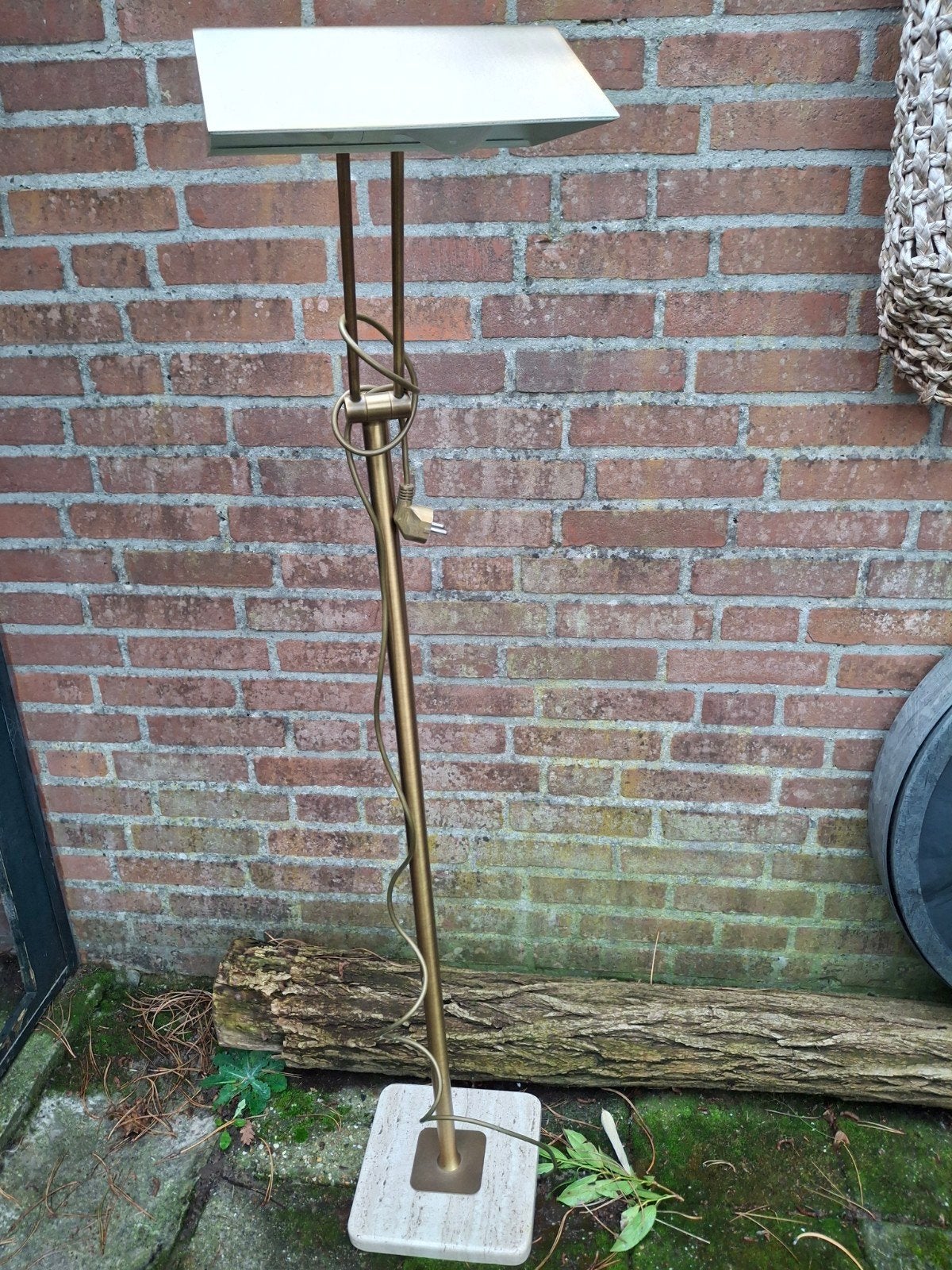 Verstelbare lamp,  bronskleur, Huis en Inrichting, Lampen | Vloerlampen, Ophalen