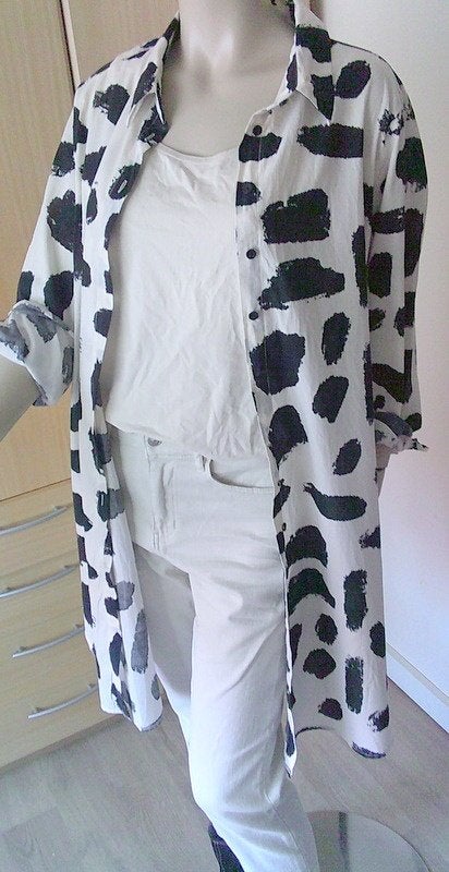 ULLA POPKEN lange gevlekte blouse maat 46/48, Kleding | Dames, Maat 46/48 (XL) of groter, Ulla Popken, Gedragen, Meerkleurig