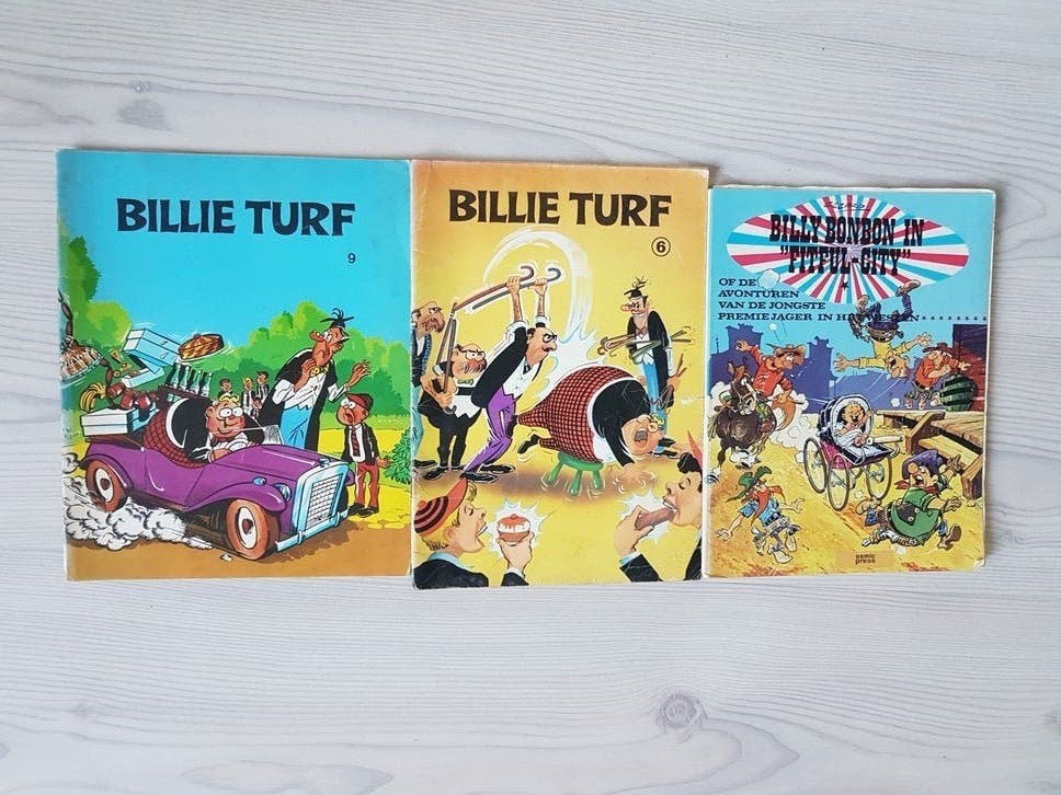3 x Billie Turf stripboeken, Boeken, Meerdere stripboeken, Ophalen of Verzenden, Gelezen