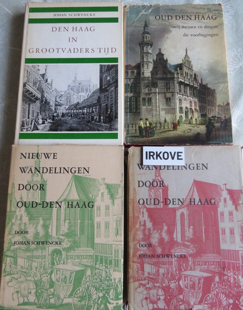 4 OUDE BOEKEN DEN HAAG * Johan Schwencke *, Verzenden, 20e eeuw of later, Gelezen, Johan Schwencke