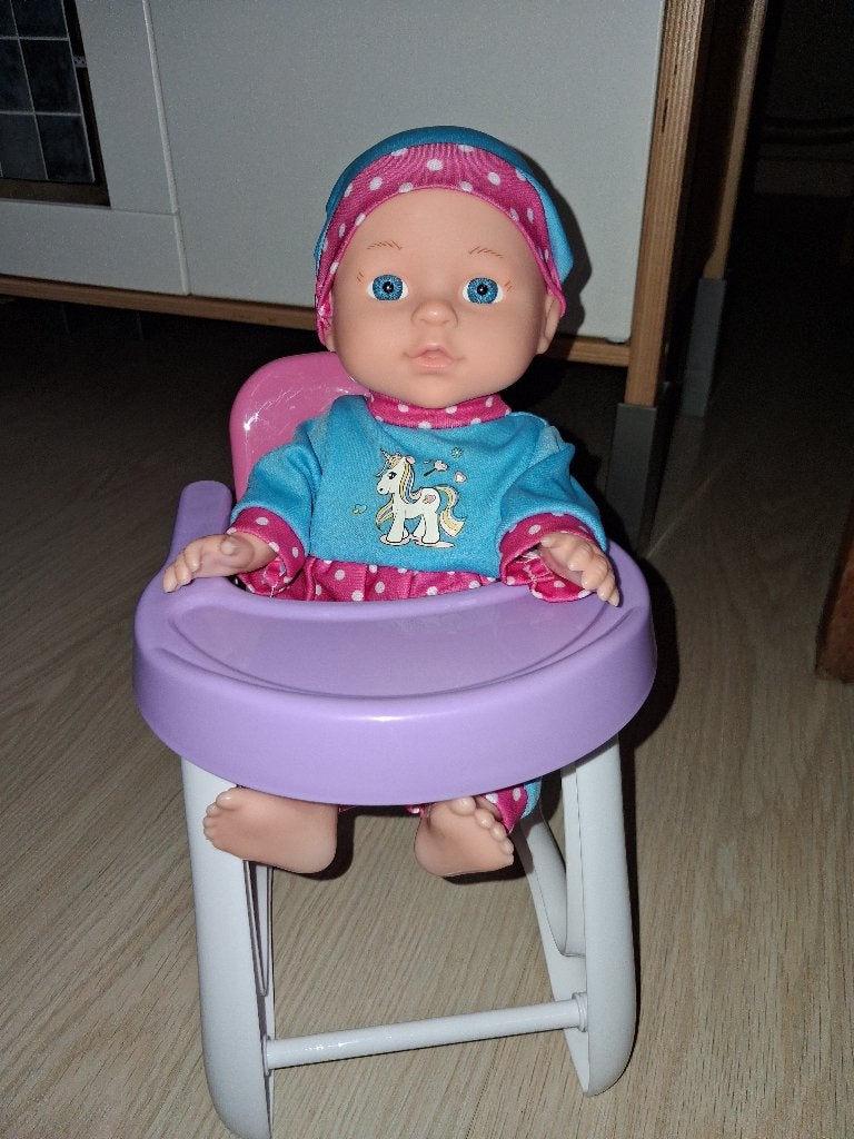 Pop in poppenstoel, Ophalen, Gebruikt, Babypop