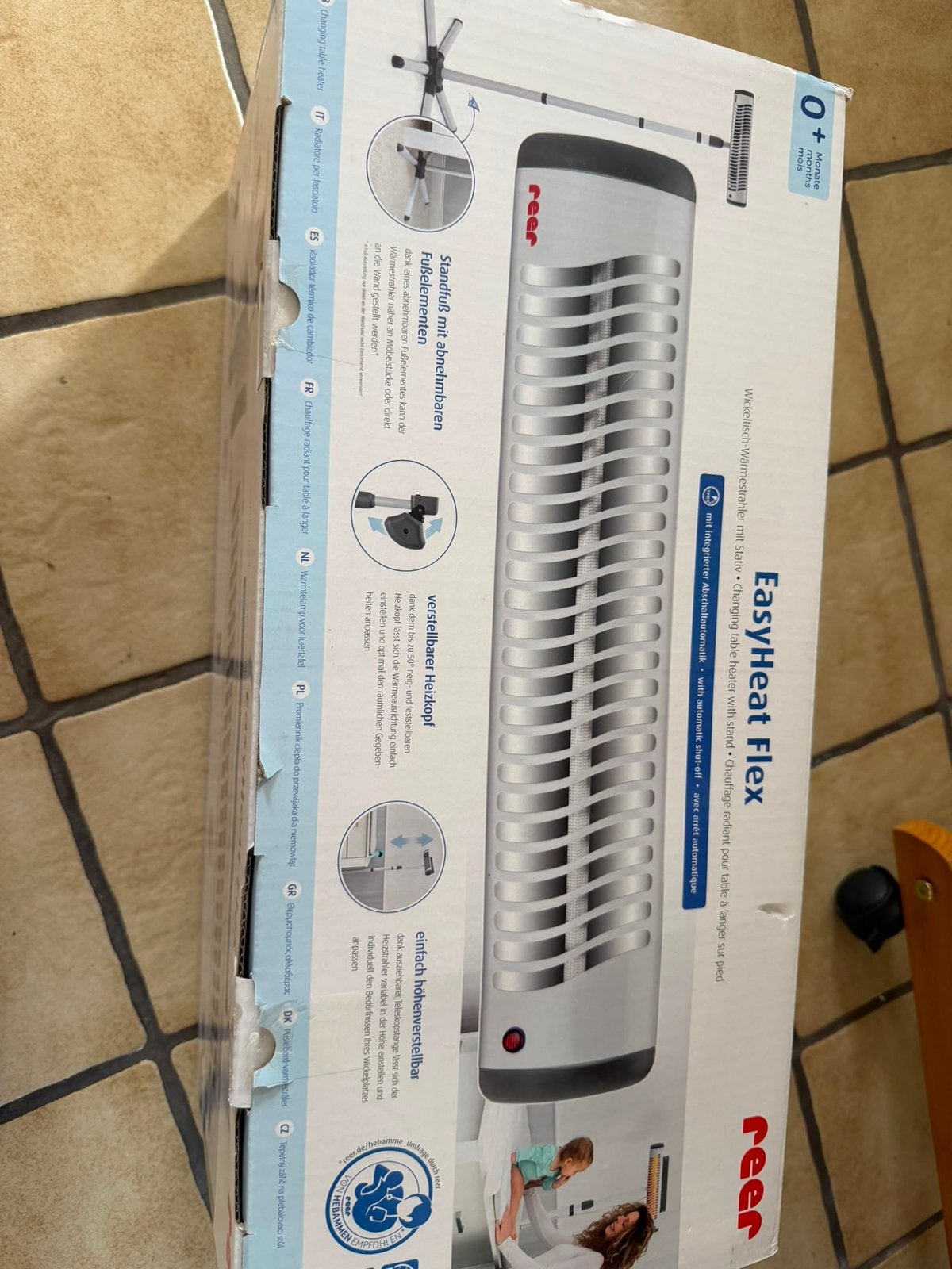Reer EasyHeat Flex Wickeltischstrahler, Ophalen, 60 tot 150 cm, 80 cm of meer, 800 watt of meer