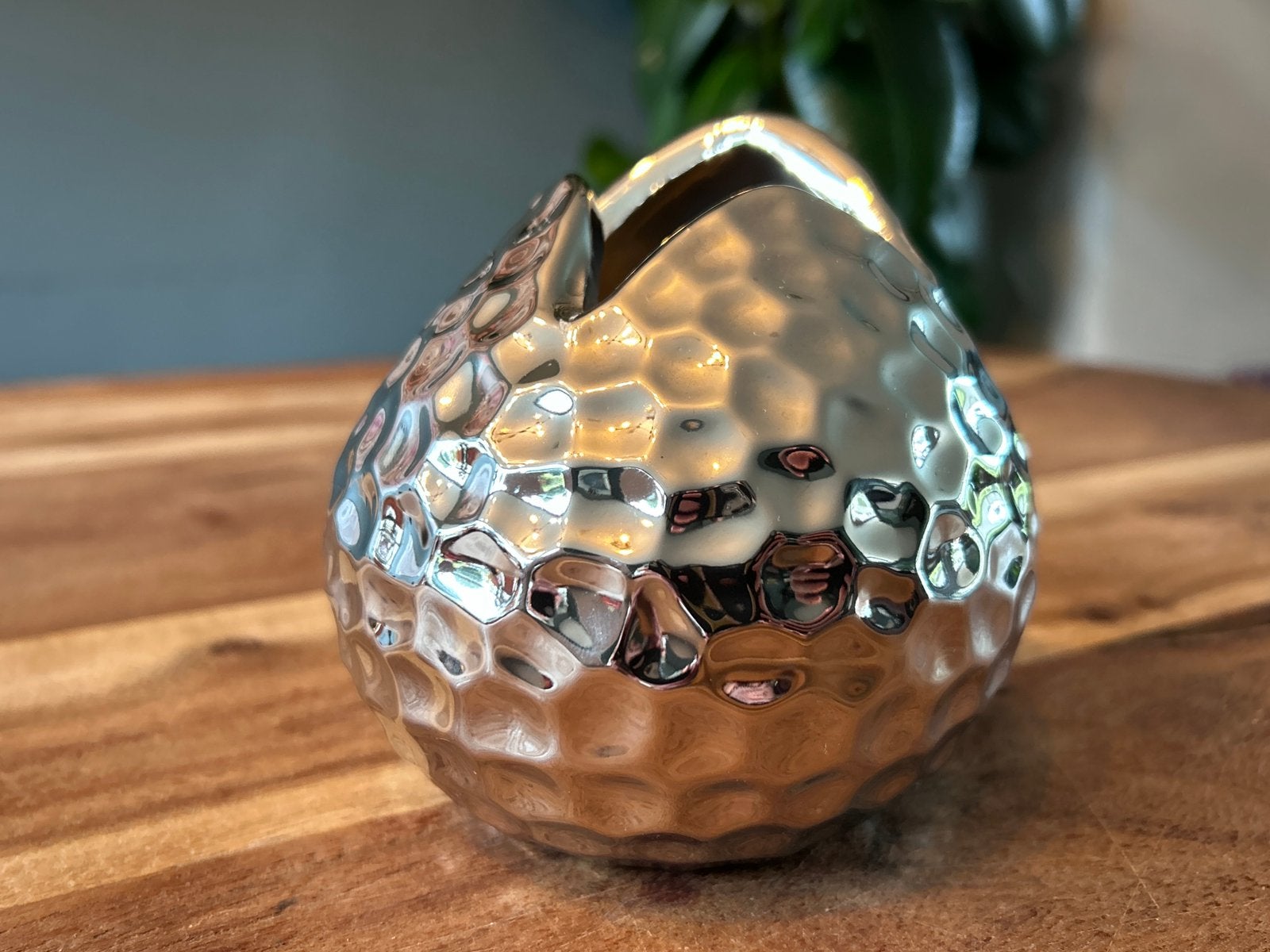 Keramisch zilver vaasje, Ophalen of Verzenden
