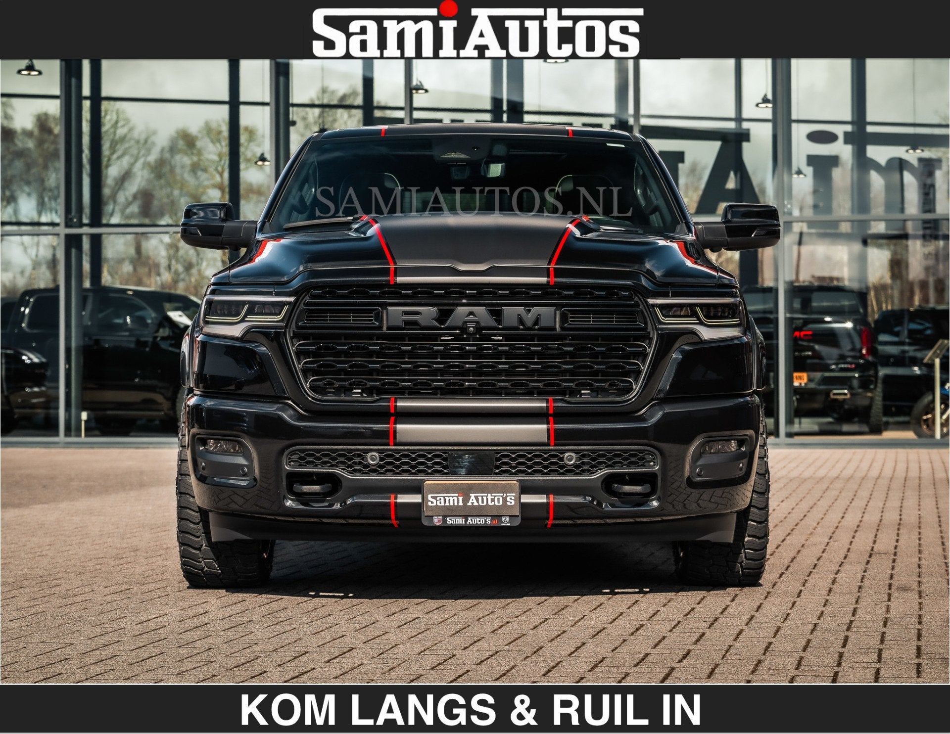 Dodge Ram HULK PACK | Limited 540 PK | Massage + Full Option, Auto's, Bestelauto's, Automaat, Met garantie (alle), Zwart, Leder
